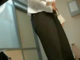 Super brunette teen changing on hidden cam