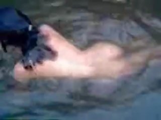 Exceptional and busty amateur teen deity swimming naked in the river - fuckmehard.club