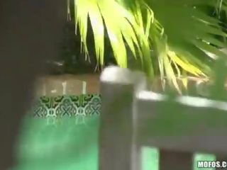 Excellent diva sunbathing naked then boned