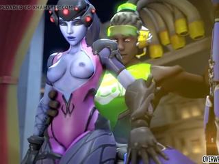 Enticing overwatch heroes blowing jago and getting fucked