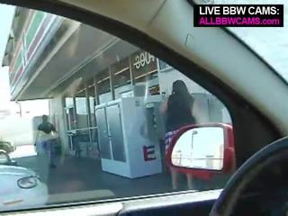 Bbw Gets In Car opens Her Pussy For shaft part one