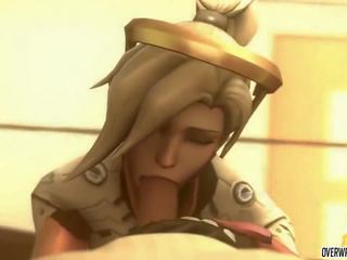 優 mercy 從 overwatch 得到 到 咂 上 大 陽具 nicely