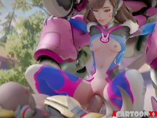 Voluptuous Overwatch Heroes get Pussy Fucked, adult clip 82