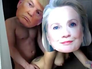 Donald trump at hillary clinton real tanyag na tao x sa turing video teyp hantad xxx